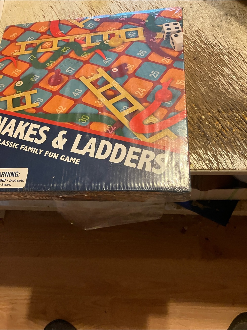 Snakes & Ladders Family Board Game - Blue Edition